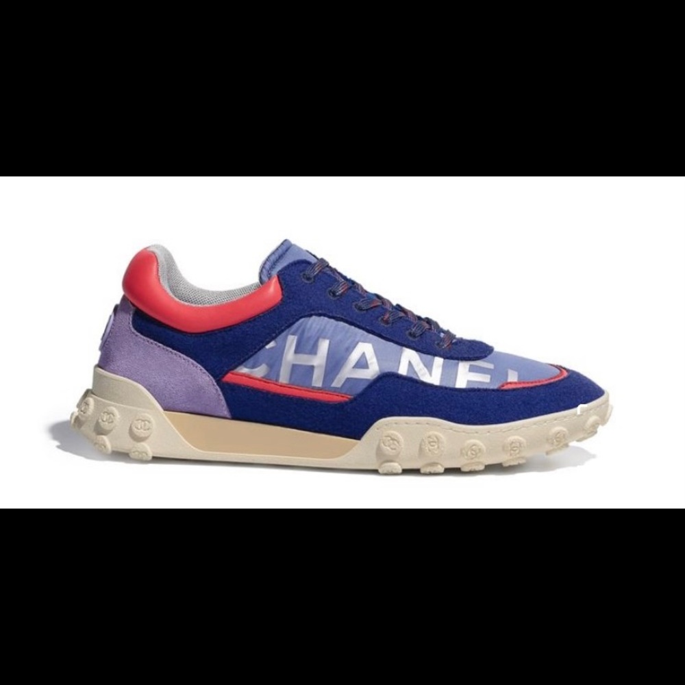 Chanel Nylon & Calfskin Sport Luxury Sneaker size 36 (5.5)